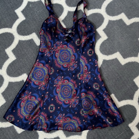 Vintage stunning women’s blue silky slip dress— Very Jenna Rink - size medium - Picture 6 of 10